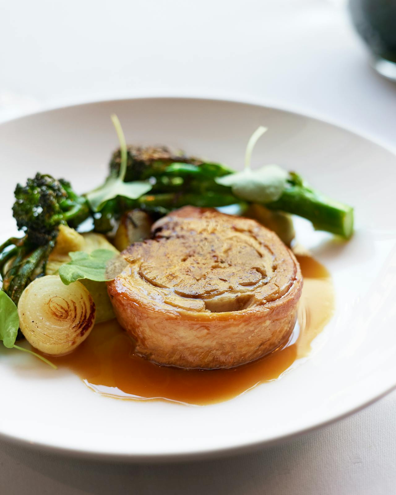 Dish with Broccolini and Meat